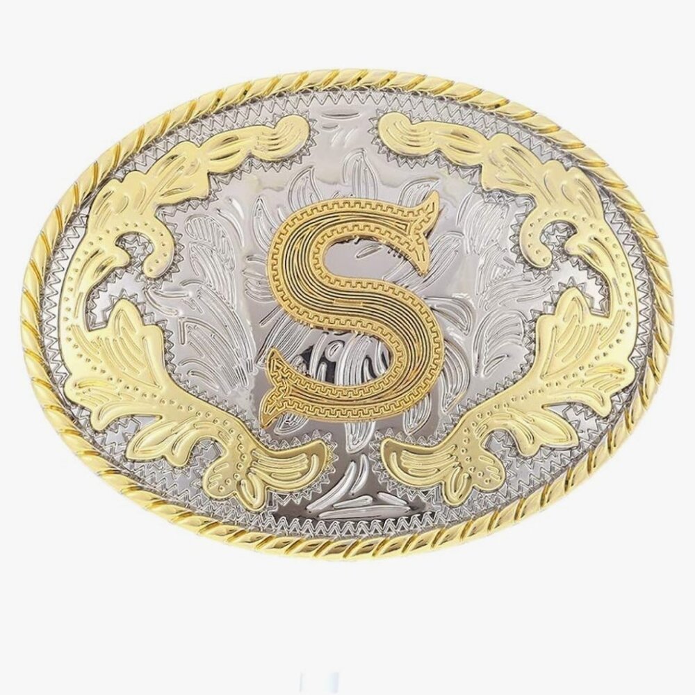 New Men's Or Women's Western Belt Buckle Letter S